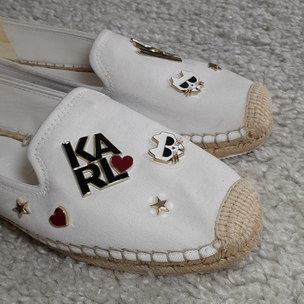 KARL LAGERFELD pin on Slip On Espadrille Size 10 - Picture 2 of 16